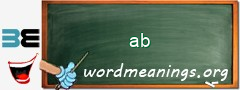 WordMeaning blackboard for ab